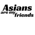 Asians are my friends sign and symbol banner