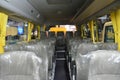 Asiastar coaster bus interior passenger seats at Transport and Logistics show in Pasay, Philippines