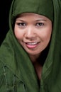 Asiatic islamic woman smiling