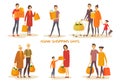 Asiatic people or asian man, woman at shopping