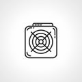 ASIC Miner Line icon. asic miner icon Royalty Free Stock Photo