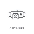 asic miner linear icon. Modern outline asic miner logo concept o