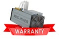 ASIC miner warranty concept. 3D rendering