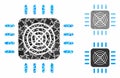 ASIC processor Mosaic Icon of Inequal Items Royalty Free Stock Photo