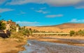 The Asif Ounila river at Ait Ben Haddou in Morocco Royalty Free Stock Photo