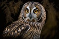 Asio flammeus, a short eared owl, in Lower Saxony, Germany Royalty Free Stock Photo