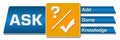 ASK - Add Some Knowledge Blue Orange Rounded Squares Horizontal