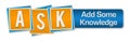 ASK - Add Some Knowledge Blue Orange Squares Bar
