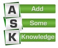 ASK - Add Some Knowledge Green Grey Squares Vertical