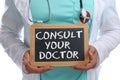 Ask consult your doctor young ill illness healthy health check-up screening Royalty Free Stock Photo