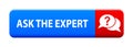 Ask the expert button Royalty Free Stock Photo