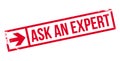 Ask an expert stamp Royalty Free Stock Photo