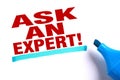Ask an expert Royalty Free Stock Photo