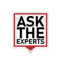 Ask The Experts Business Customers Solution Label Icon Vector