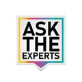 Ask The Experts Business Customers Solution Label Icon Vector