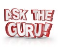 Ask the Guru Question 3D Words Help Guidance