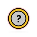 About, Ask, Information, Question, Support Abstract Circle Background Flat color Icon Royalty Free Stock Photo