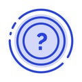 About, Ask, Information, Question, Support Blue Dotted Line Line Icon Royalty Free Stock Photo