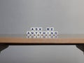 Ask me anything on wood table Royalty Free Stock Photo