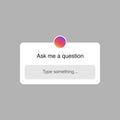 Ask me question social media instagram sticker