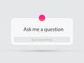 Ask me a question User interface design vector