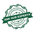 Ask our experts - grunge stamp.