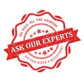 Ask our experts - grunge stamp.