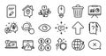 Ask question, Sms and Work home line icons set. Vector