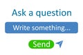 Ask a question, user interface form Ã¢â¬â vector