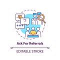Ask for referrals concept icon