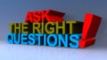 Ask the right questions on blue Royalty Free Stock Photo