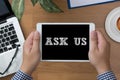 Ask us Contact Concept Royalty Free Stock Photo
