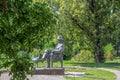 Askania-Nova, Kherson region, Ukraine - Friedrich Falz-Fein monument, founder of the known biosphere reserve Askania