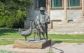 Askania-Nova, Kherson region, Ukraine - Monument to Friedrich Falz Fein who founded Ukrainian worldwide famous Askania Royalty Free Stock Photo