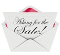 Asking for the Sale Envelope Letter Message Sales Close Deal