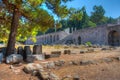 Asklepieion ancient ruins in Greek island Kos Royalty Free Stock Photo