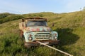 Abandoned Soviet dump truck ZiL-130 on Askold Island in Peter the Great Bay. Primorsky Krai