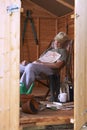 Asleep in shed Royalty Free Stock Photo
