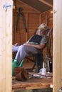 Asleep in shed Royalty Free Stock Photo