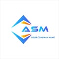 ASM abstract technology logo design on white background. ASM creative initials Royalty Free Stock Photo