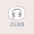 ASMR headphones logo, icon