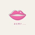 Asmr icon, logo of vlogs