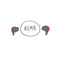 ASMR sounds concept