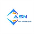 ASN abstract technology logo design on white background. ASN creative initials Royalty Free Stock Photo