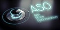 ASO, App Store Optimization - rotary knob and glowing word