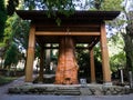 The Great Sugi of Teno on the grounds of historic Kokuzo shrine - remains of a giant 2000 year old Royalty Free Stock Photo