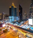 Asoke intersection and sky train station in Bangkok Thailand