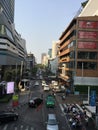 Asoke Montri Road street view in thailand. Royalty Free Stock Photo