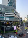 Asoke Montri Road street view in thailand. Royalty Free Stock Photo