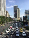 Asoke Montri Road street view in thailand. Royalty Free Stock Photo